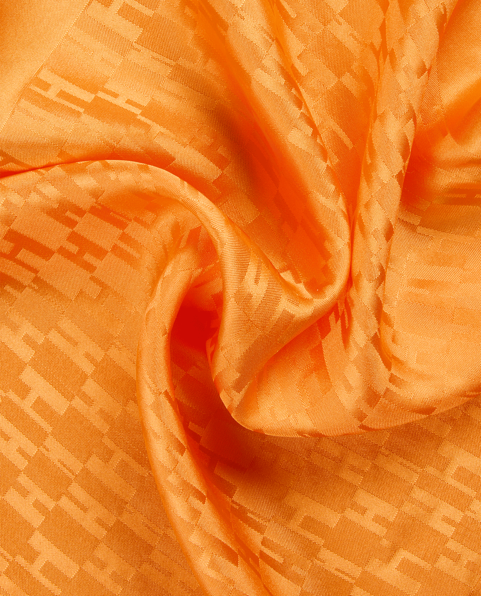 Hermes Faconnee Grand H Pocket Square 45, &pound;90, Accessories, Orange, Silk, Other view