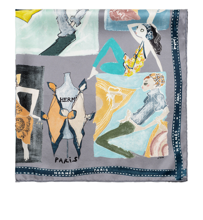 Hermes Jaime Mon Carre Scarf, front view
