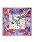 Hermes Mythiques Phoenix Shawl 140, &pound;510, Accessories, Purple, Cashmere/Silk, Back view