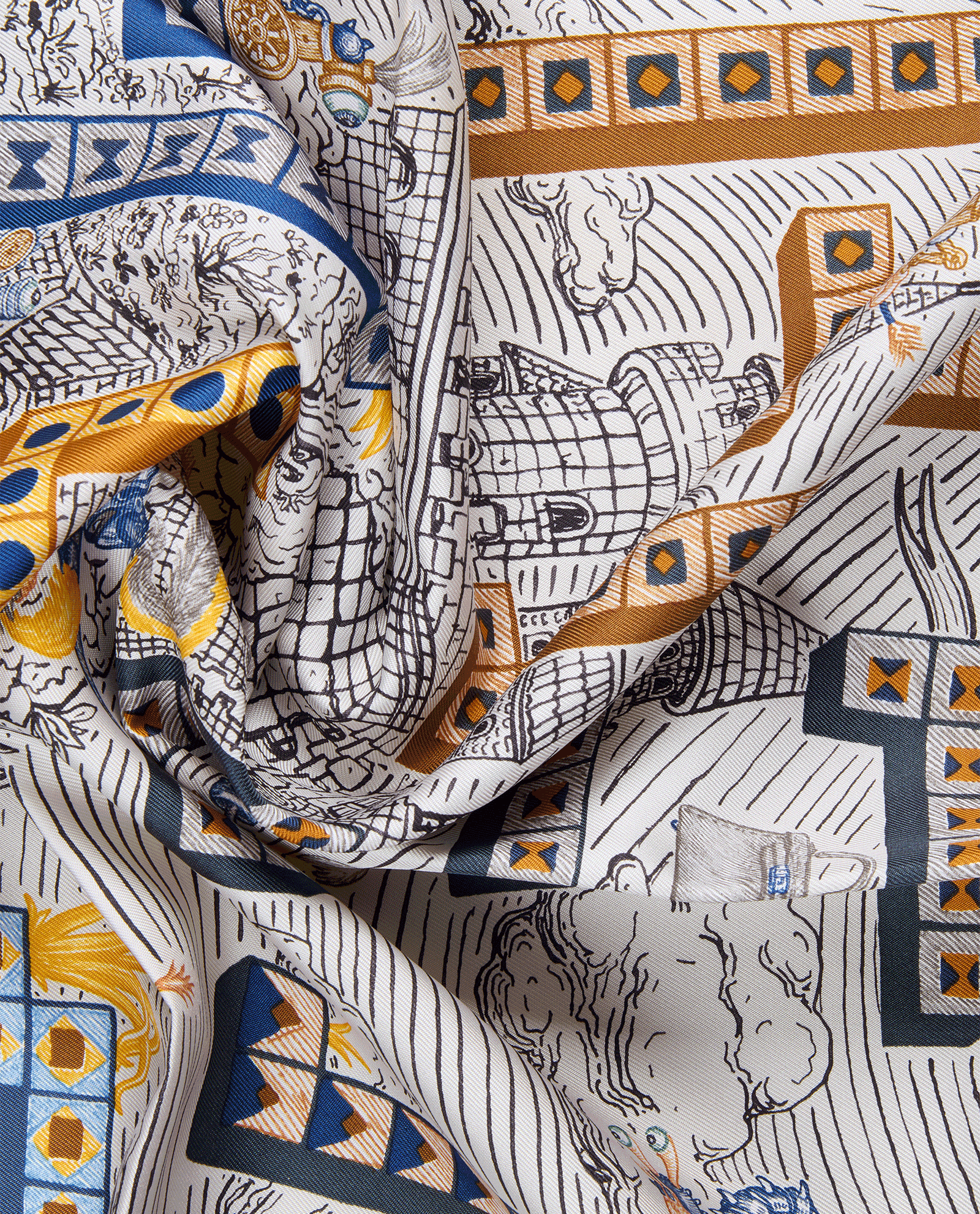 Hermes Super Silk Quest Carre 90, Scarves - Designer Exchange