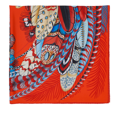 Hermès Plumes En Fete Carre 90, front view