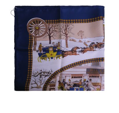 Hermes L`Hiver eu Poste Scarf, front view