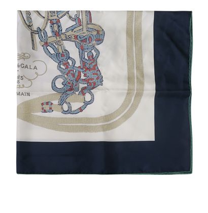 Hermès Brides De Gala Brode Scarf, &pound;225, Accessories, Beige/Blue/Green/Red/White, Silk, Front view