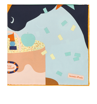 Hermes Just Married Scarf 45, front view