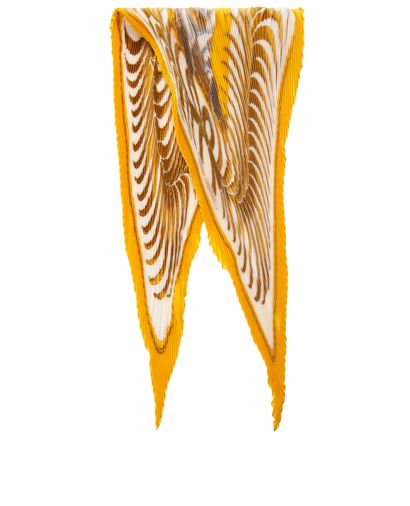 Hermés Pleated Lion Square Scarf 90, front view