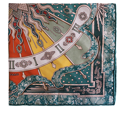 Hermes Carpe Diem Scarf, front view