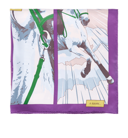 Hermes Quand Soudain Carre 70, Silk, Purple/Grey, 3*