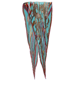 Hermes Concours D'Etriers Pleated Bandana, Silk, Blue, 2*