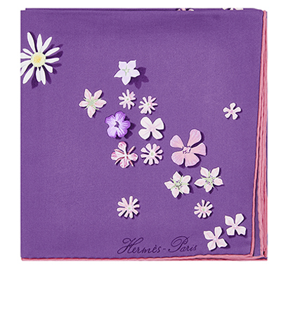 Hermes Flower Power 90 Scarf, front view
