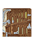 Hermes Les Rivieres De Babel 90 Scarf, front view