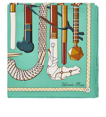Hermes Les Cannes 90 Scarf, front view