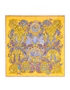 Hermes La Charmante Aux Animaux Pocket Square, back view
