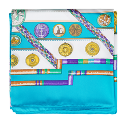 Hermes Petite Main Carre 90, Silk, Blue, B, 3*