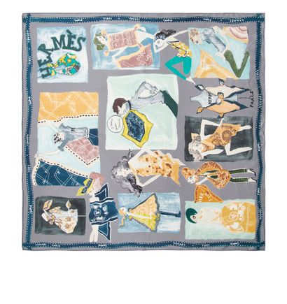 Hermès J'aime Mon Carré Scarf, front view