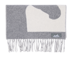 Hermes Scarf, Cashmere, Grey, MIGB, B, 3*