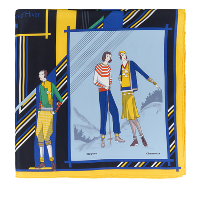 Hermes Aux Sports D'Hiver Scarf, front view