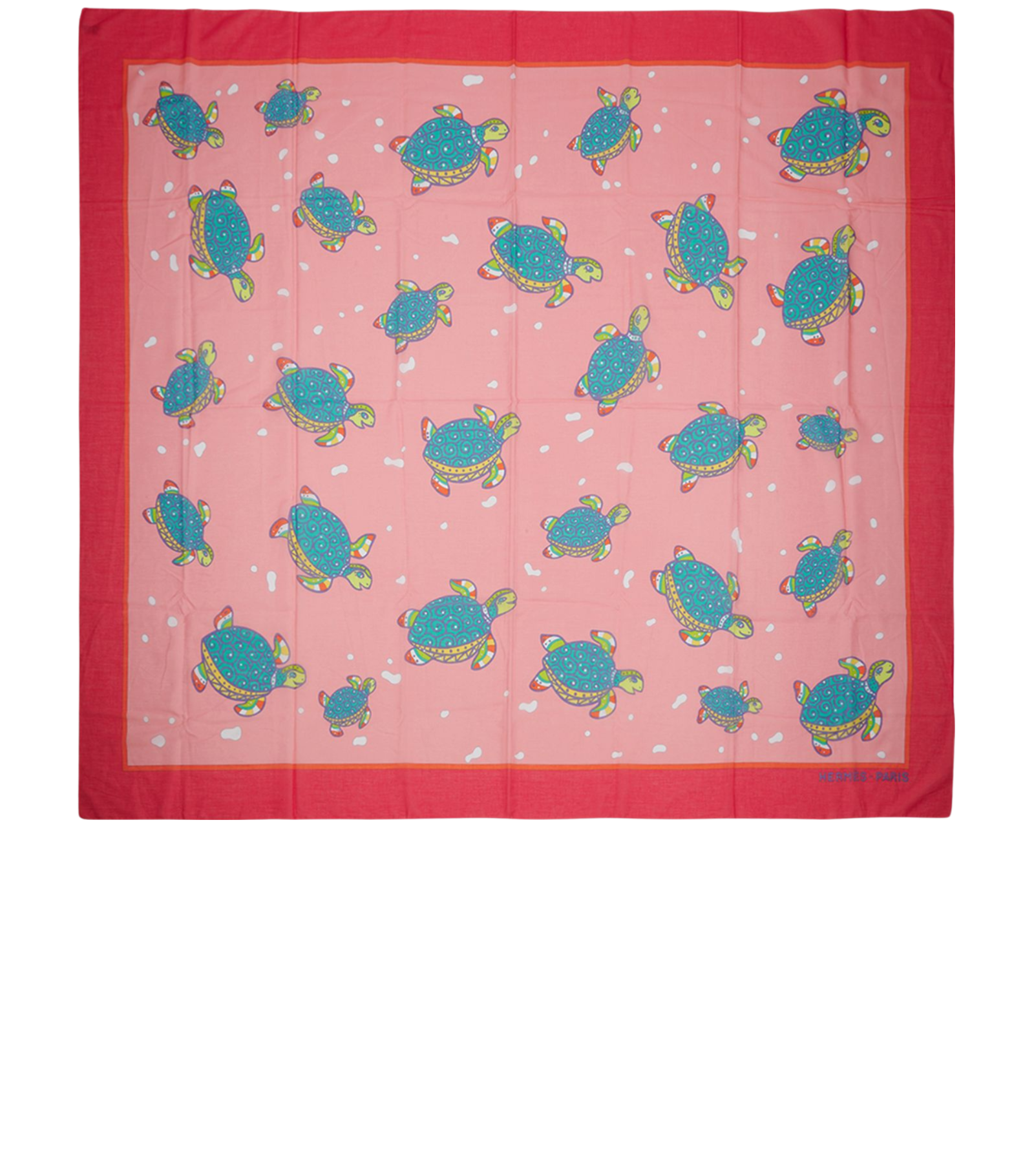 Herm?s Turtles 160 Scarf, &pound;150, Accessories, Pink, Cotton, Back view