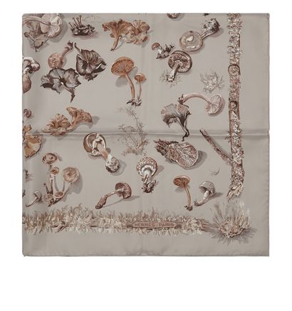 Hermes Mushroom Printed Scarf, &pound;220, Front view