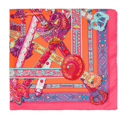 Hermes Songe De La Licorne Scarf, Silk, Pink/Multi, MIF, B, 3*