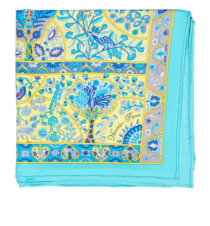 Hermes Au Pays Des Oiseaux-Fleurs Scarf, front view