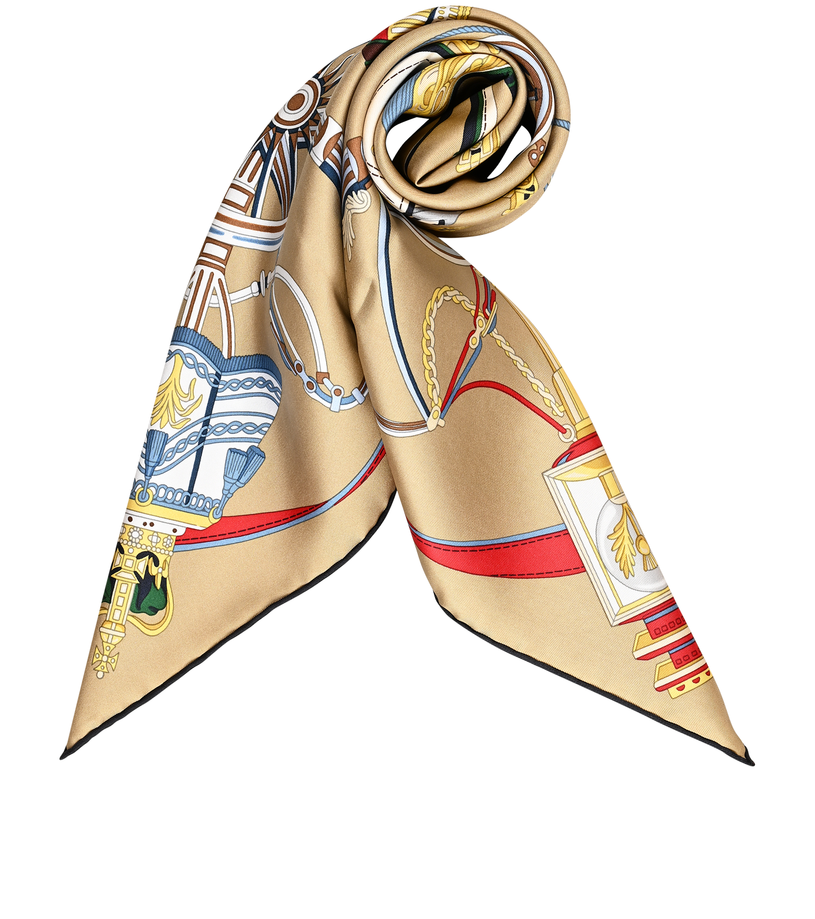 Hermes Stately Wheels Scarf, &pound;320, Accessories, Beige, Silk, Other view