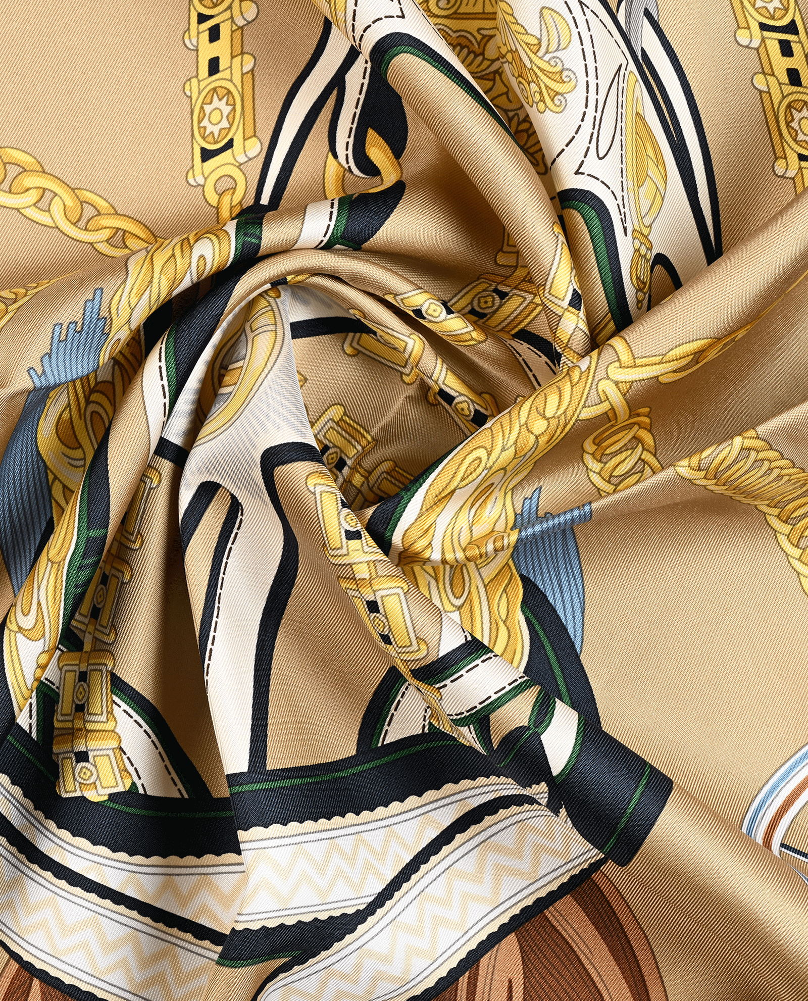 Hermes Stately Wheels Scarf, &pound;320, Accessories, Beige, Silk, Other view