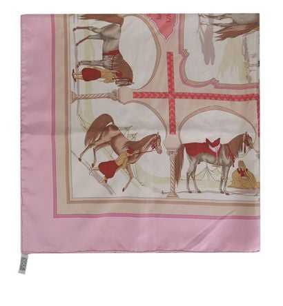 Hermès Chevaux Arabes Scarf, front view