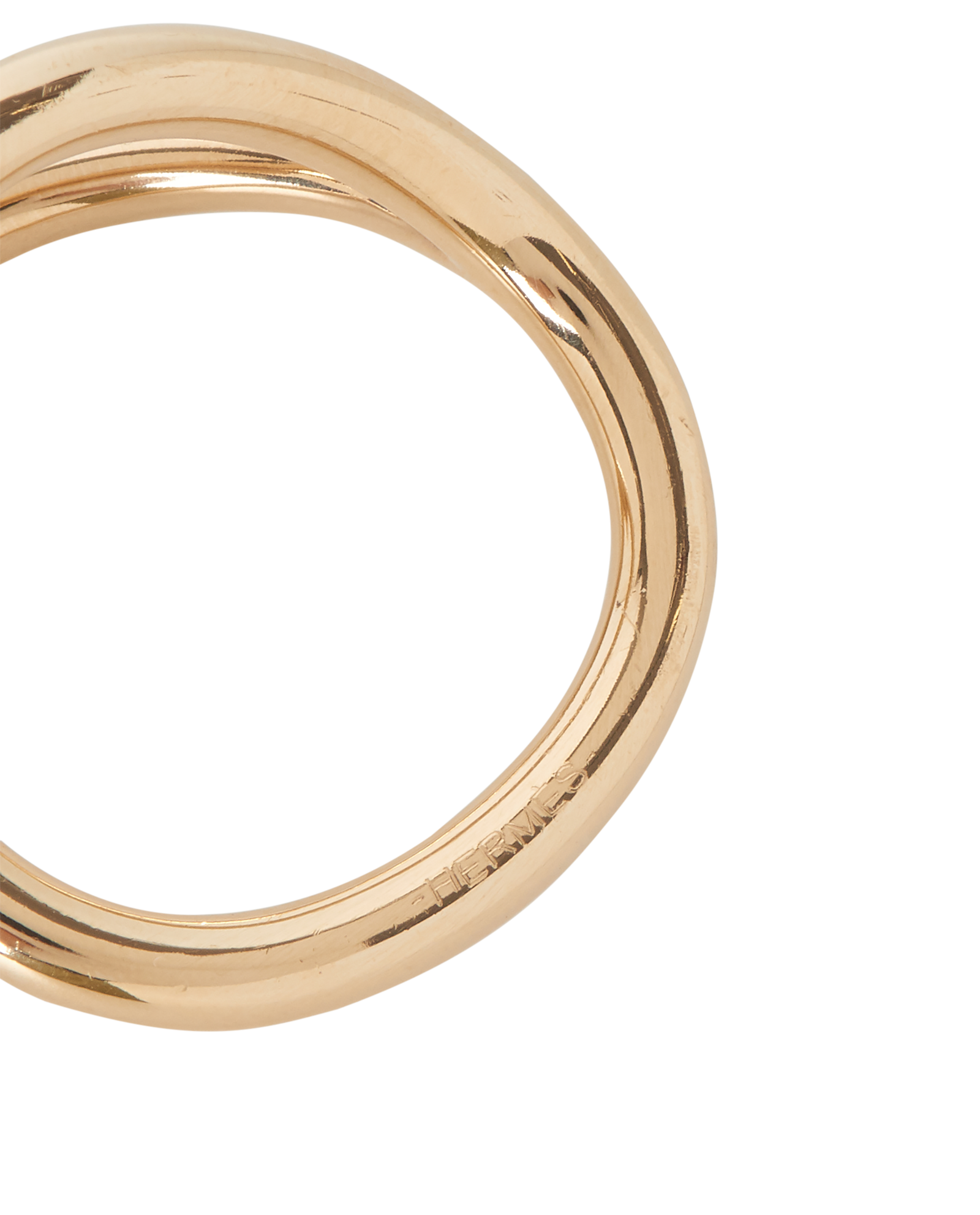 Hermes Jumbo Hook Scarf Ring, &pound;110, Accessories, Gold, Yellow Gold, Other view