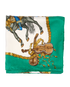 Hermes Les Fetes Du Roi Soleil Scarf 90, &pound;250, Accessories, Green/White, Silk, Front view