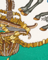 Hermes Les Fetes Du Roi Soleil Scarf 90, &pound;250, Accessories, Green/White, Silk, Other view
