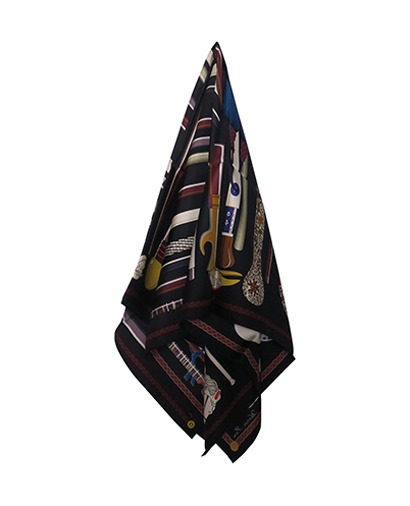 Hermes Les Cannes Scarf, front view