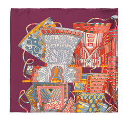 Hermes Kaftan Print Scarf, Silk, Multi, MIF, 3*