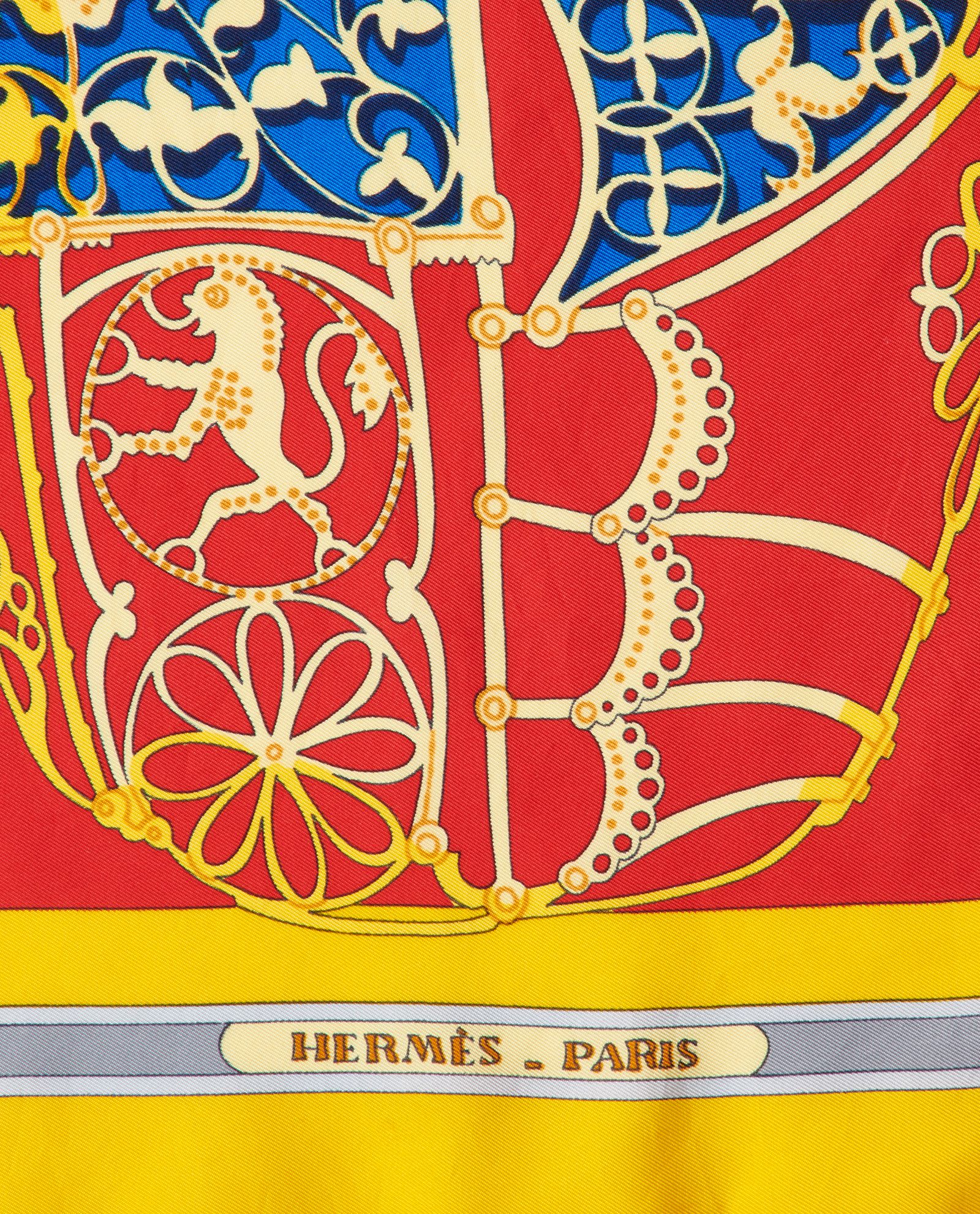 HERMES SCARF 90 Vintage Hermes 'les Muserolles' -  UK