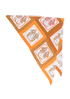 Hermes Brides de Gala Giant Triangle Scarf, &pound;250, Accessories, Brown/Orange, Silk, Back view