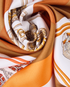 Hermes Brides de Gala Giant Triangle Scarf, &pound;250, Accessories, Brown/Orange, Silk, Other view