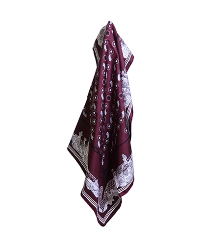 Hermes Les Canyons Etoiles Scarf, front view