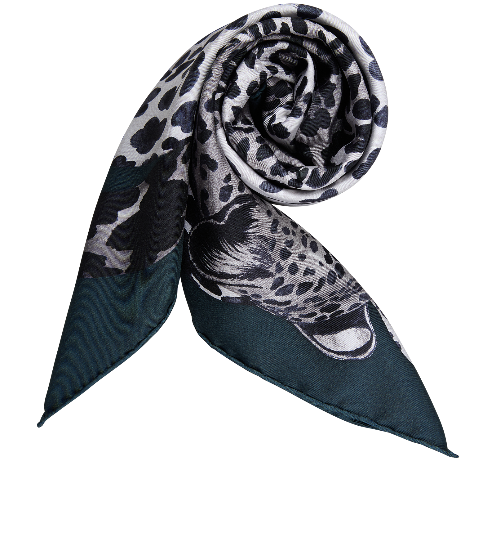 Hermes Lazy Leopardesses Scarf, &pound;320, Accessories, Black, Silk, Other view