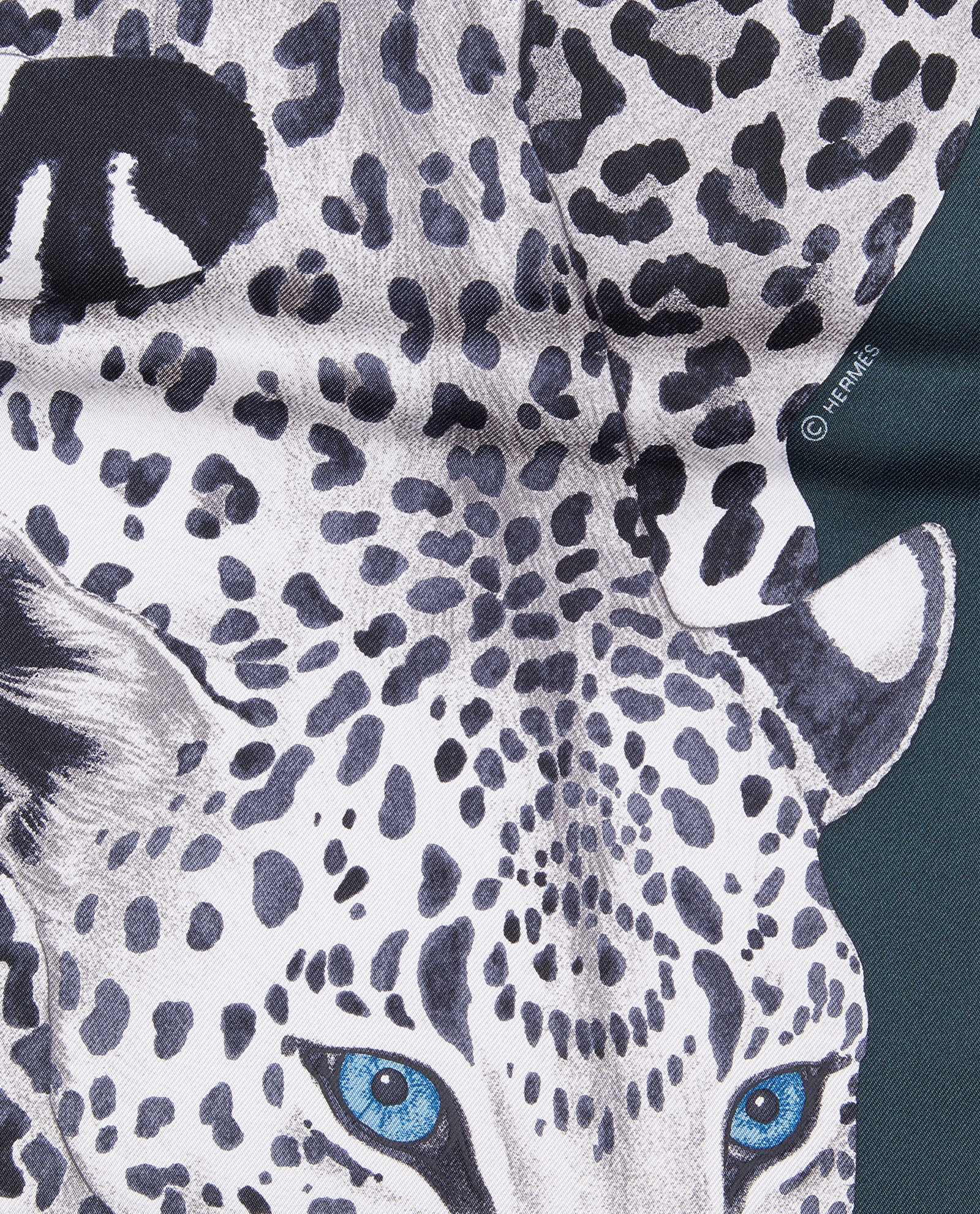 Hermes Lazy Leopardesses Scarf, &pound;320, Accessories, Black, Silk, Other view