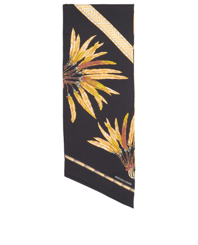 Hermes Brazil Maxi Twilly, &pound;150, Accessories, Black, Silk, Front view