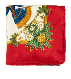 Hermes Joies D'Hiver Scarf 90, Silk, White/Red/Gold, B, 3*