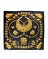 Hermes Les Cavaliers D'Or Scarf, front view