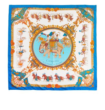 Hermès Caparacons De La France Et De L'Inde 90 Carre, front view