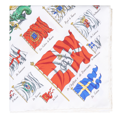 Hermes Pavois Pocket Square, front view