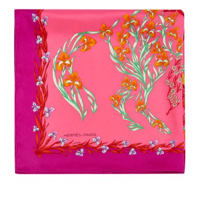 Hermès Floral Scarf, front view