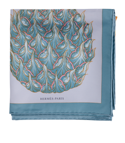Hermes Index Bromeliaceae Scarf, Silk, Blue/Multi, MIF, 3*