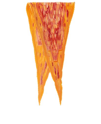 Hermès Sous Les Orangers Plisse Scarf, front view