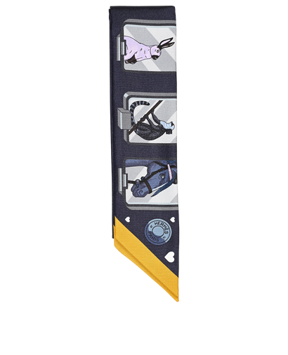 Hermes Story Twilly, &pound;120, Accessories, Navy, Silk, Front view