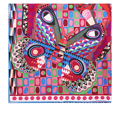 Hermes Les Ailes de la Soie Scarf, front view