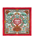 Hermes Decoupages Scarf, &pound;275, Accessories, Green/Red, Silk, Back view