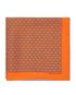 Hermès Chaine D'Ancres Print Pocket Square, &pound;95, Accessories, Orange, Silk, Front view